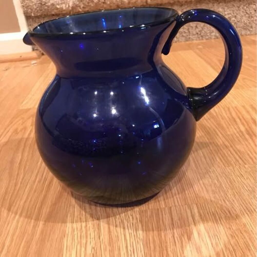 Small Blue Pitcher